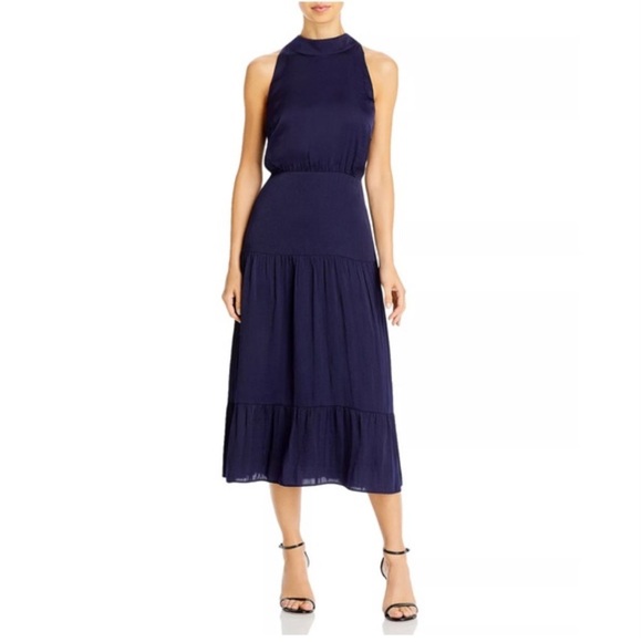Sam Edelman Tiered Blue Midi Dress - Picture 2 of 8